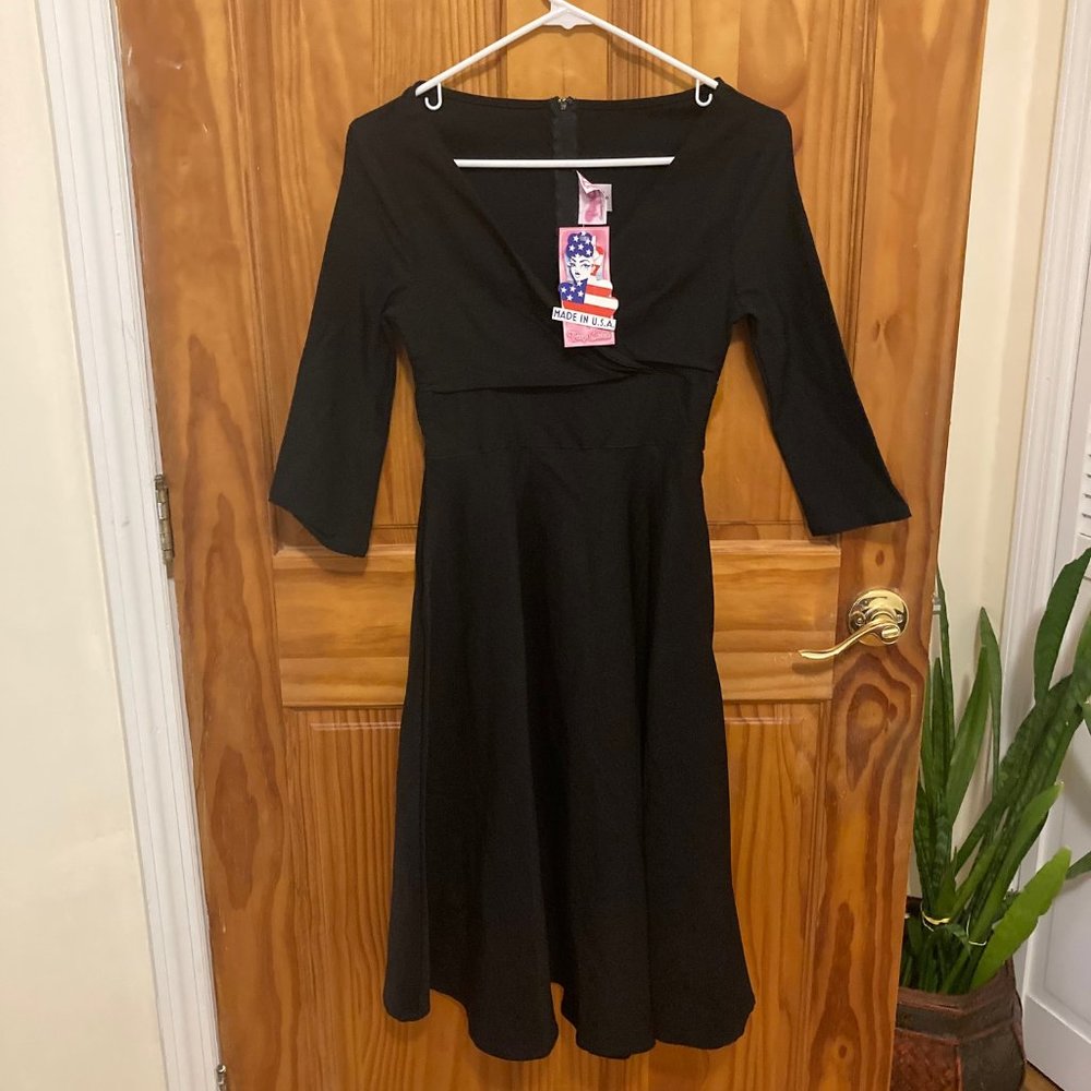 Pinup Girl Clothing (PUG) Erin Swing Dress, Black